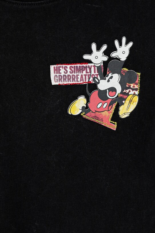 Deklice Otroška bombažna kratka majica Desigual x Disney 25SBTK11 črna
