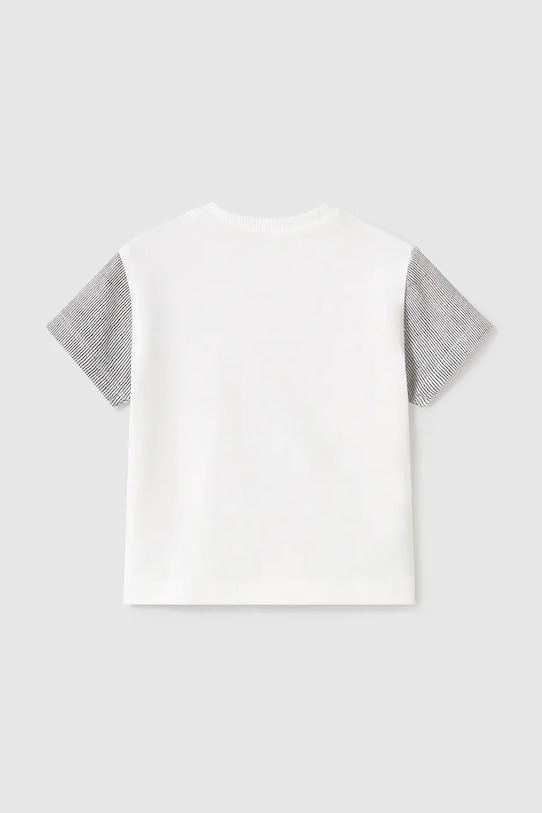 Mayoral Newborn t-shirt bawełniany niemowlęcy 1037.1Q.Newborn.PPYH biały SS25