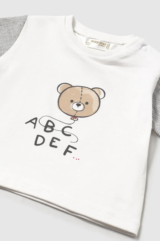 BIMBA Mayoral Newborn maglietta in cotone neonati 1037.1Q.Newborn.PPYH bianco