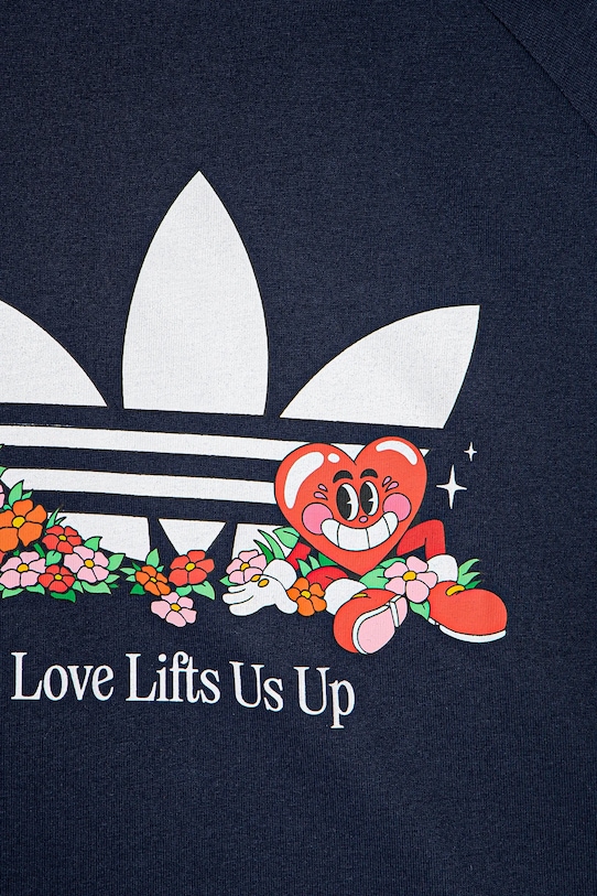 adidas Originals t-shirt bawełniany dziecięcy granatowy JD0389