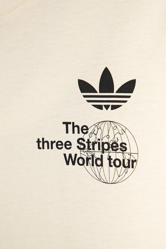 Детская хлопковая футболка adidas Originals бежевый JD1279