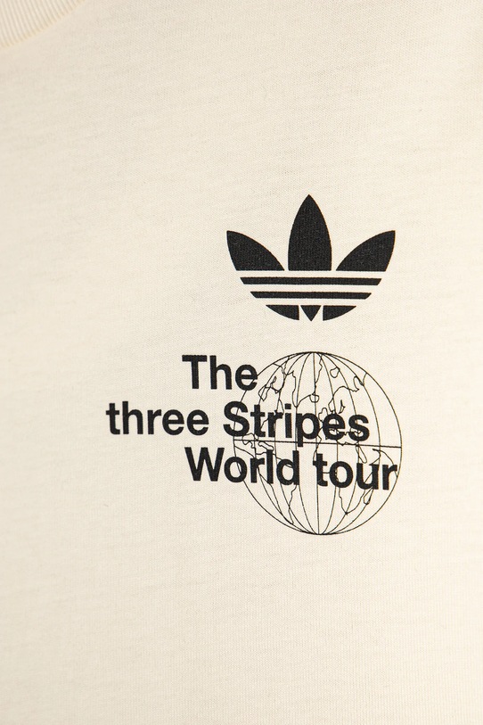 adidas Originals tricou de bumbac pentru copii bej JD1279