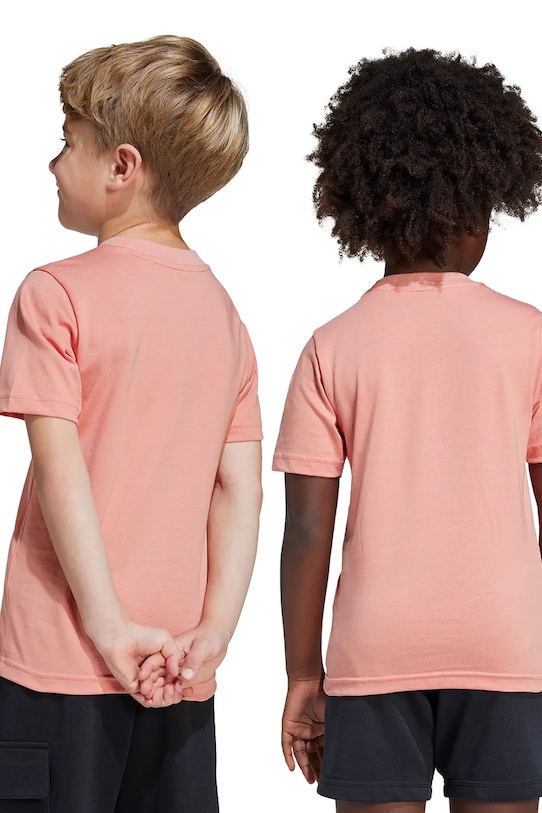 Detské bavlnené tričko adidas JD3439 oranžová