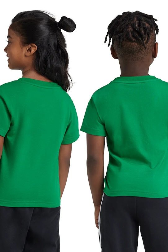 Dječja pamučna majica kratkih rukava adidas Originals IY4013 zelena