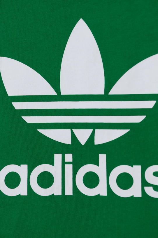 Dječja pamučna majica kratkih rukava adidas Originals zelena IY4013