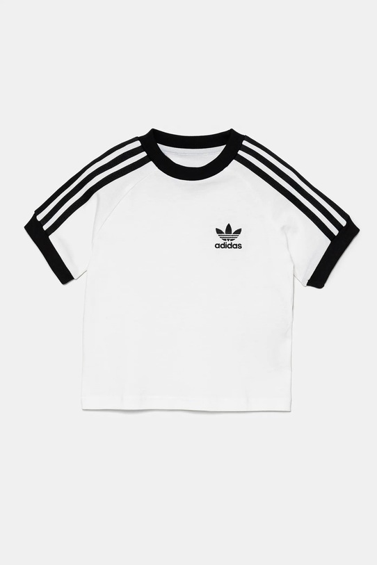 adidas Originals tricou de bumbac pentru copii JE0517 alb SS25