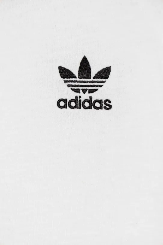 Дитяча бавовняна футболка adidas Originals білий JE0517