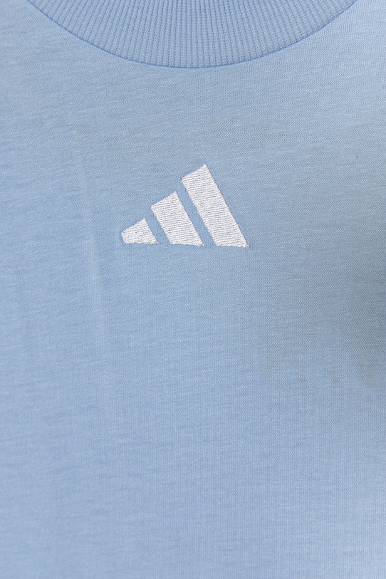 Дитяча бавовняна футболка adidas блакитний JD6512