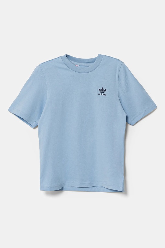 Дитяча бавовняна футболка adidas Originals JC8419 блакитний SS25