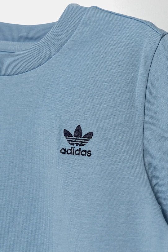 adidas Originals tricou de bumbac pentru copii albastru JC8419