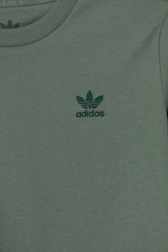 Παιδικό βαμβακερό μπλουζάκι adidas Originals τιρκουάζ JC8418