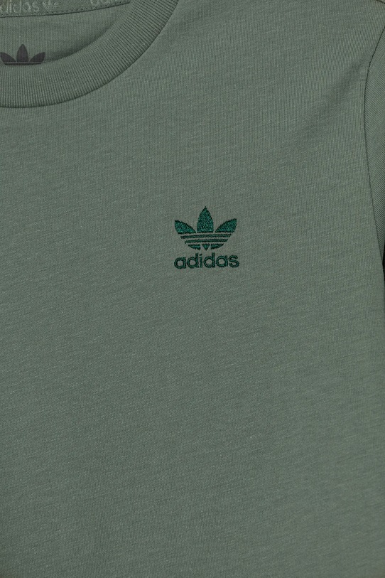 adidas Originals t-shirt bawełniany dziecięcy turkusowy JC8418