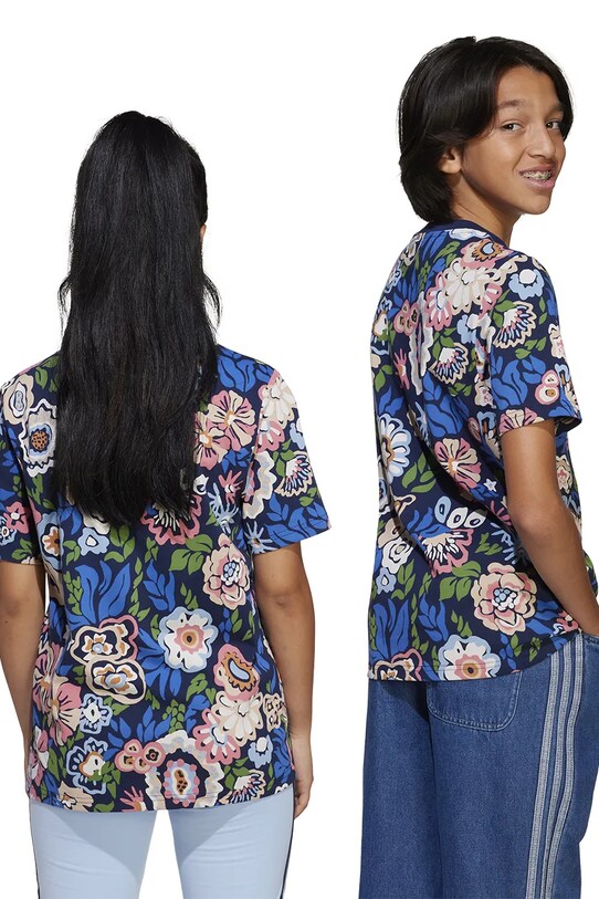 adidas Originals tricou de bumbac pentru copii JD0527 bleumarin