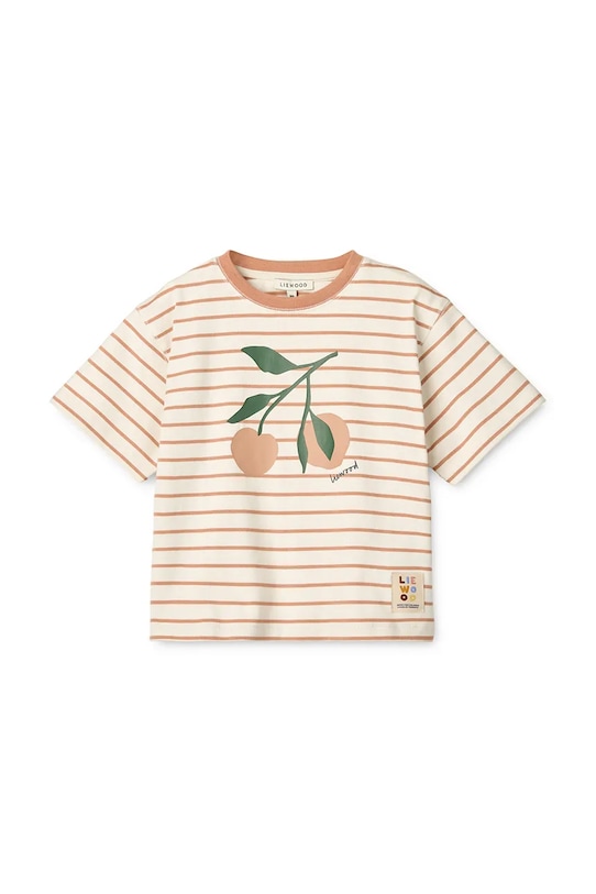 Liewood tricou de bumbac pentru copii Tyler Placement Shortsleeve T-shirt print portocaliu LW19813