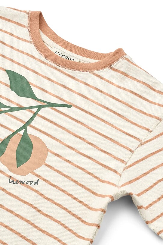 Băieți Liewood tricou de bumbac pentru copii Tyler Placement Shortsleeve T-shirt LW19813 portocaliu