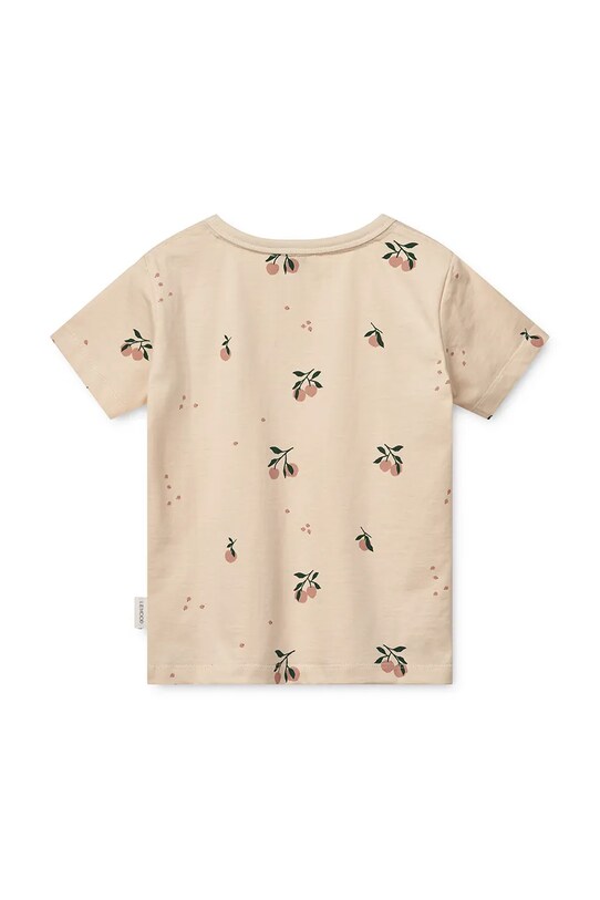 Băieți Liewood tricou de bumbac pentru copii Apia Printed Shortsleeve T-shirt LW19845 bej