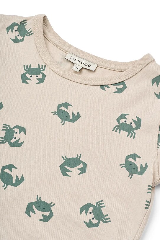 Liewood tricou de bumbac pentru copii Apia Printed Shortsleeve T-shirt verde LW19845