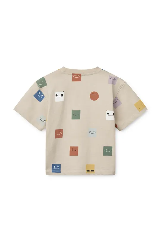 Otroška bombažna kratka majica Liewood Tyler Printed Shortsleeve T-shirt LW19931 bež SS25