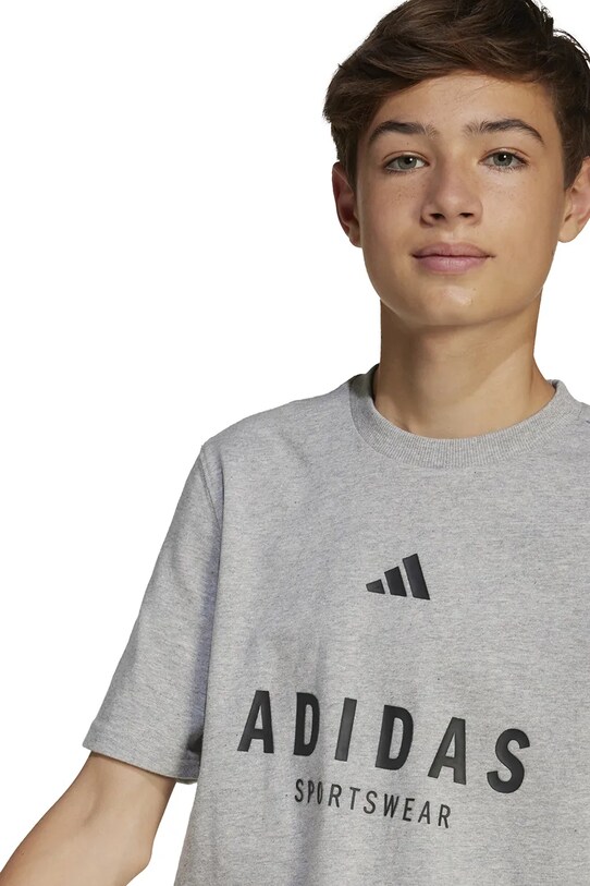 Παιδικό βαμβακερό μπλουζάκι adidas JC7641