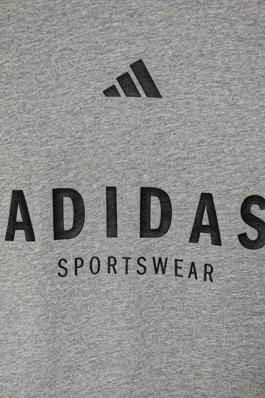 Παιδικό βαμβακερό μπλουζάκι adidas γκρί JC7641