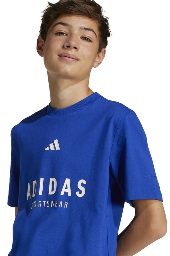 Παιδικό βαμβακερό μπλουζάκι adidas JC7615