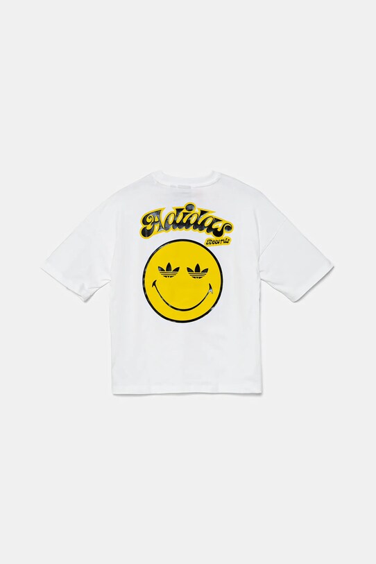 Παιδικό βαμβακερό μπλουζάκι adidas Originals JD0411 λευκό SS25
