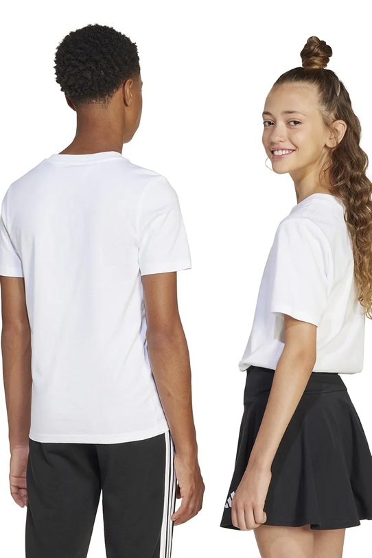 adidas tricou de bumbac pentru copii JI6672 alb