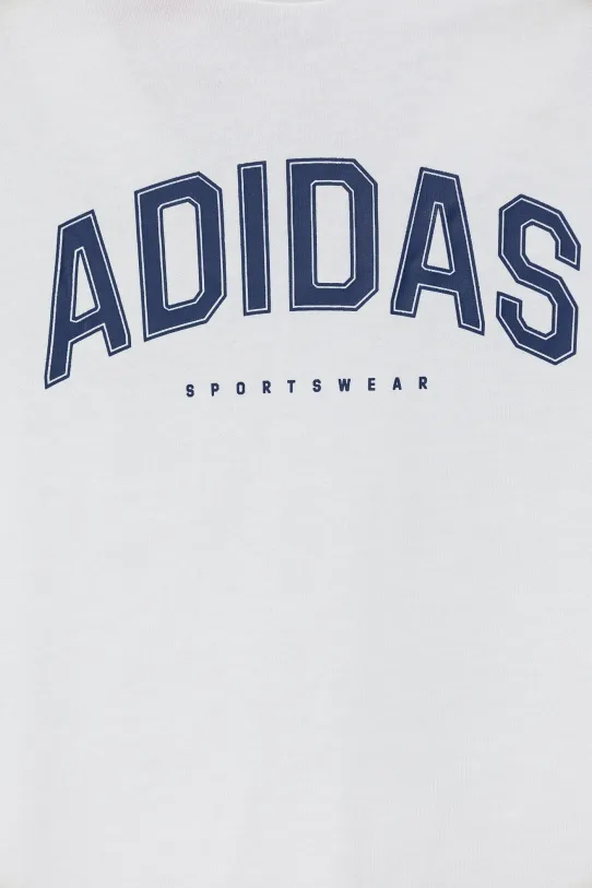 Chlapec Detské bavlnené tričko adidas JI6674 biela