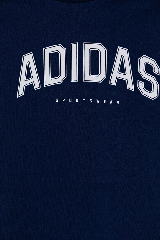 Мальчик Детская хлопковая футболка adidas JL6138 тёмно-синий