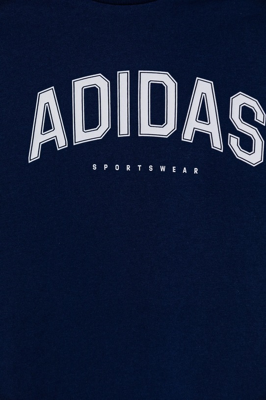 Deklice Otroška bombažna kratka majica adidas JL6138 mornarsko modra