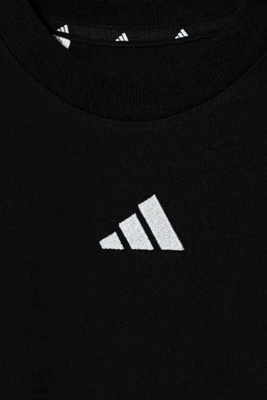 Bavlněné tričko adidas černá JD6487