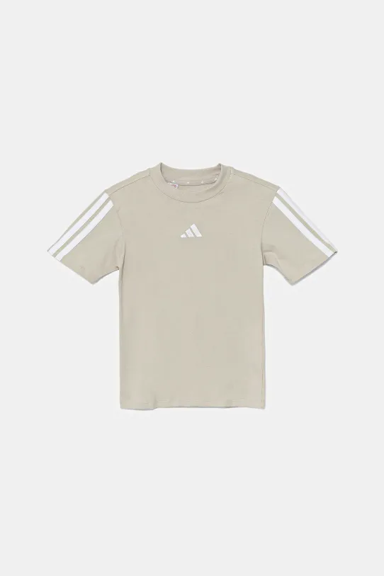 Detské bavlnené tričko adidas bavlna béžová JN7995