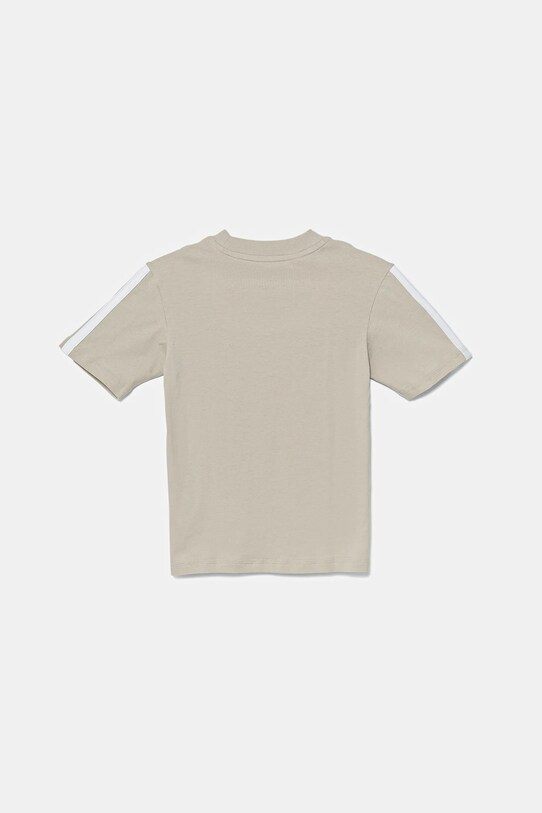 Detské bavlnené tričko adidas JN7995 béžová SS25