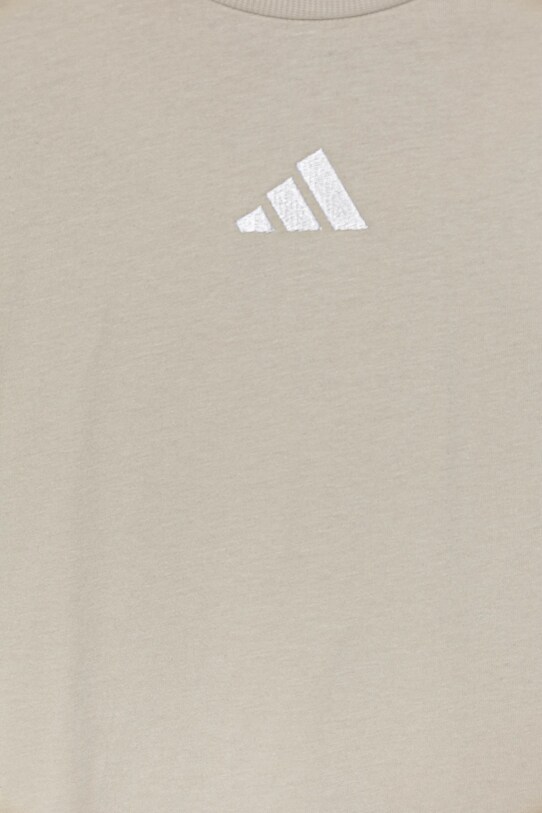 CHLAPEC Dětské bavlněné tričko adidas JN7995 béžová