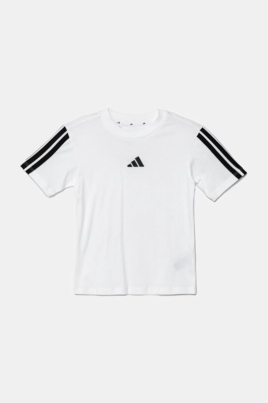 Otroška bombažna kratka majica adidas JD6488 bela SS25