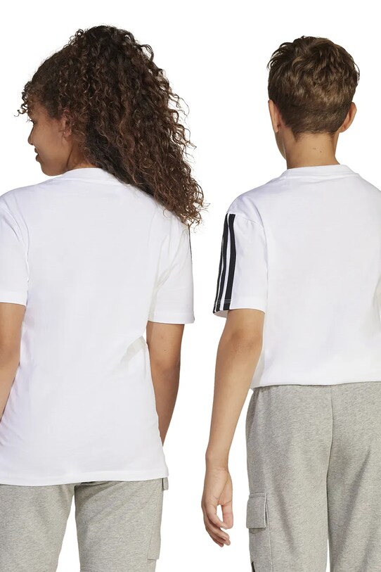 Otroška bombažna kratka majica adidas JD6488 bela