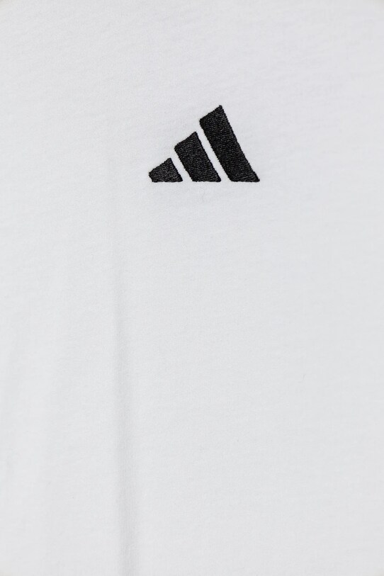 Otroška bombažna kratka majica adidas bela JD6488