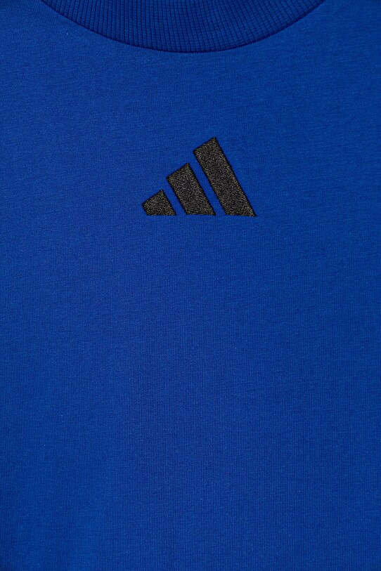 adidas t-shirt bawełniany dziecięcy niebieski JC9775