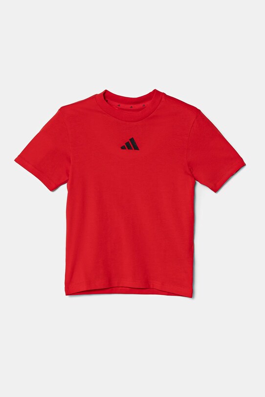 adidas tricou de bumbac pentru copii JE1372 rosu SS25