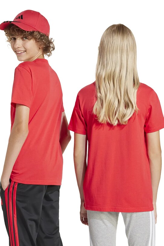 adidas tricou de bumbac pentru copii JE1372 rosu