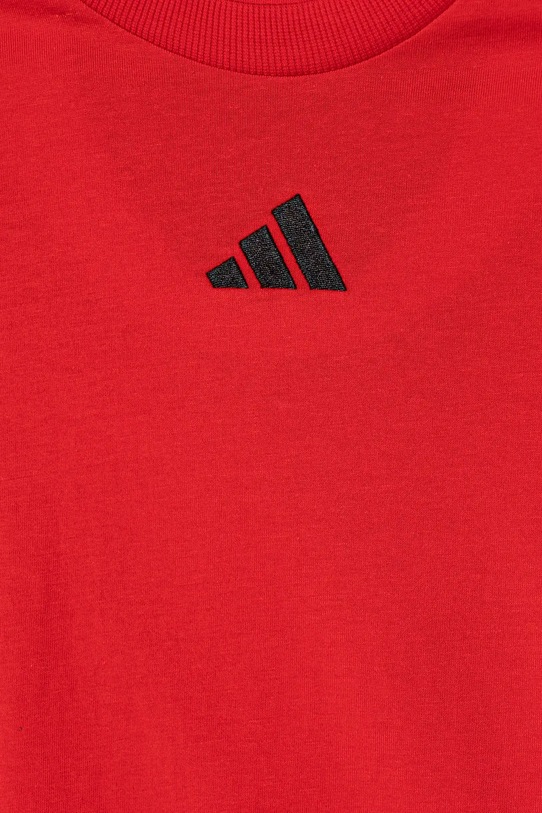 adidas t-shirt in cotone per bambini rosso JE1372