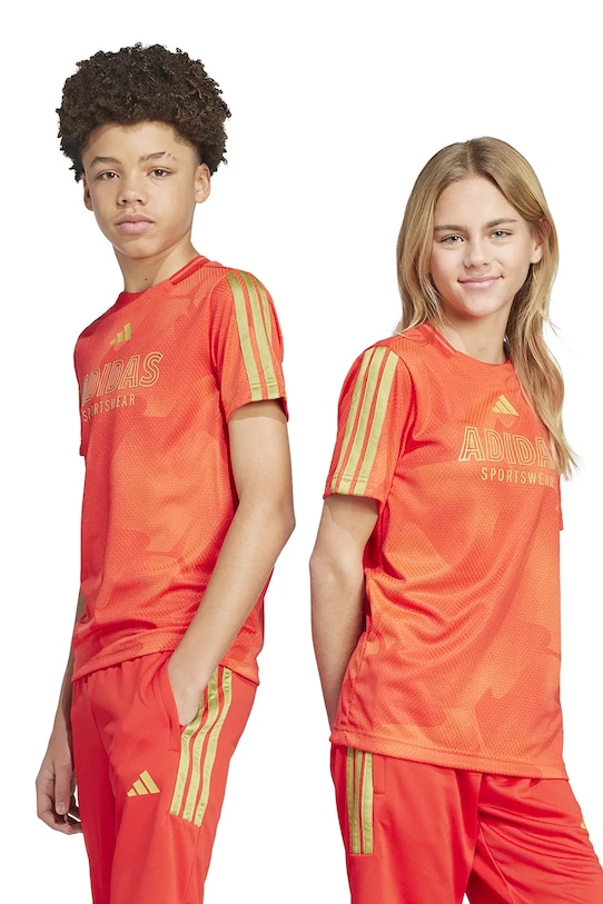 adidas tricou copii imprimeu rosu JD0497