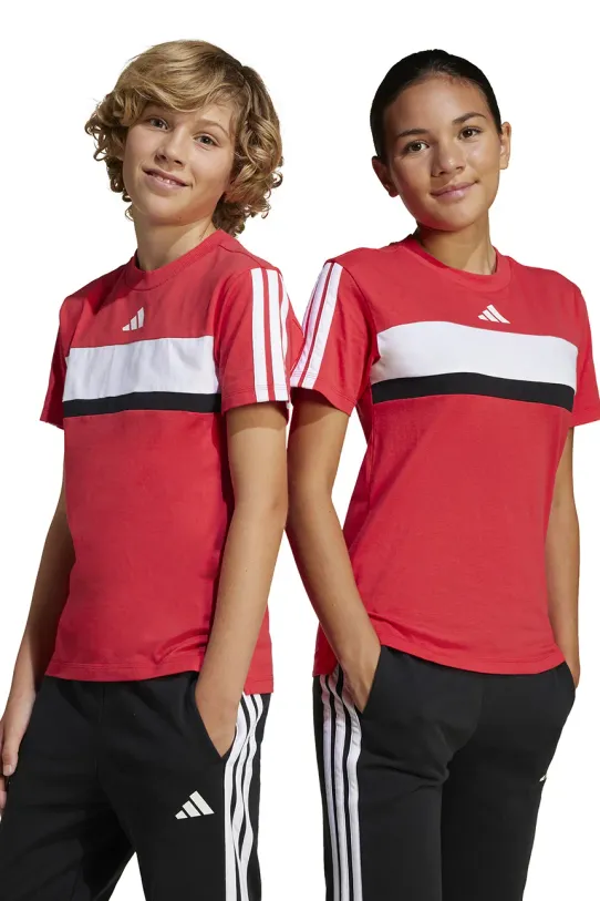 adidas tricou de bumbac pentru copii bumbac rosu JI6213