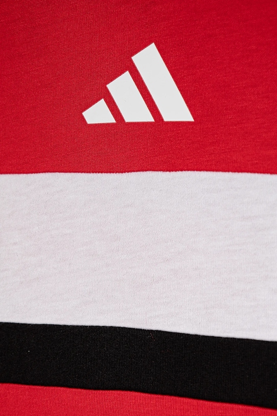 Dětské bavlněné tričko adidas červená JI6213