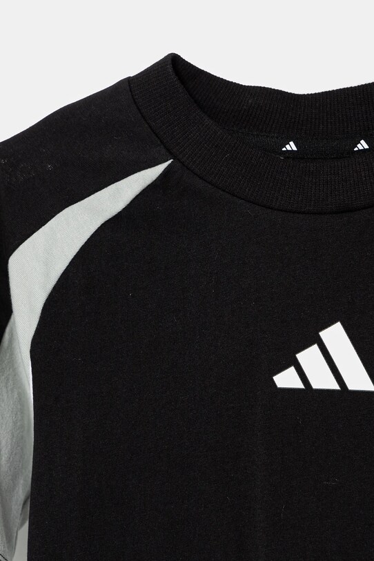 Детская хлопковая футболка adidas чёрный JD0058