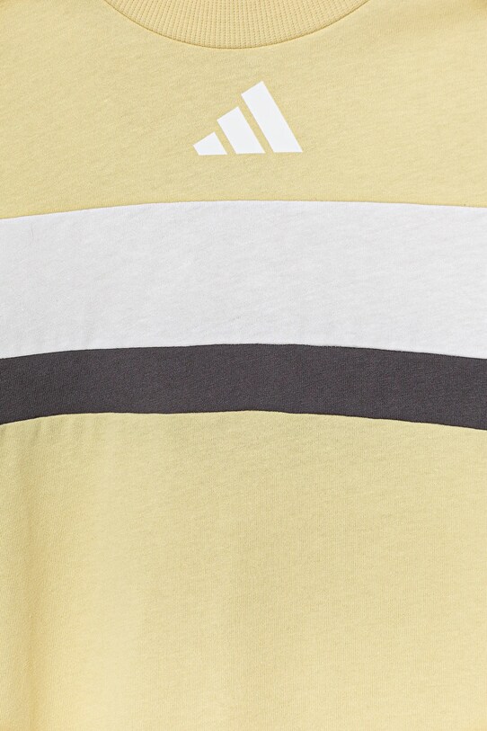 Detské bavlnené tričko adidas žltá JC6661