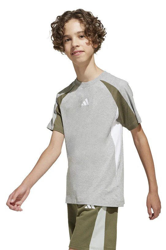 Παιδικό βαμβακερό μπλουζάκι adidas JD0059