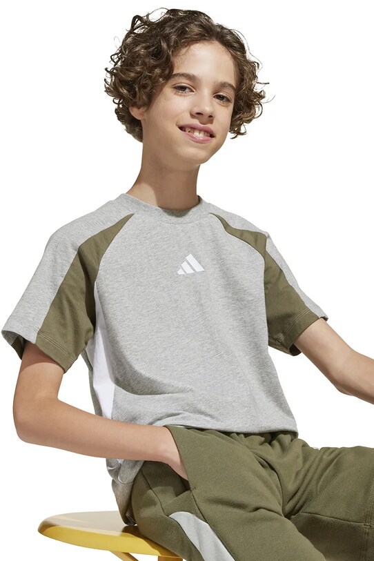 Παιδικό βαμβακερό μπλουζάκι adidas JD0059