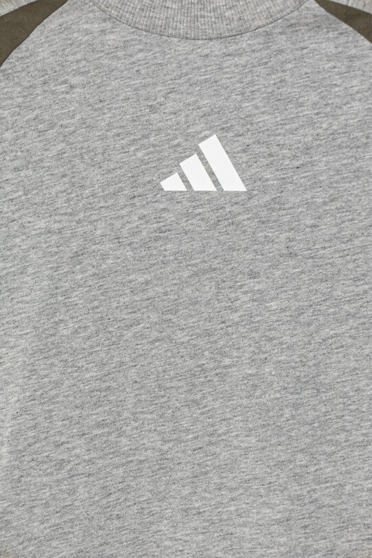 Παιδικό βαμβακερό μπλουζάκι adidas γκρί JD0059