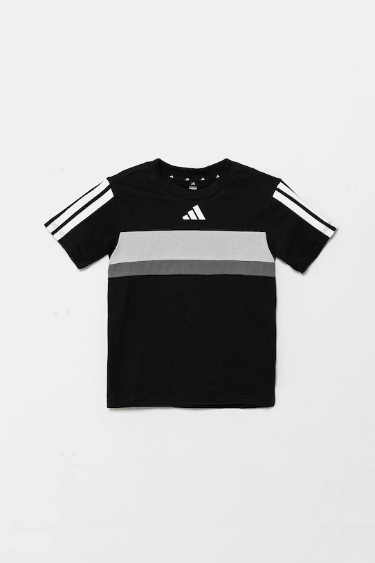 adidas tricou de bumbac pentru copii JC7468 negru SS25
